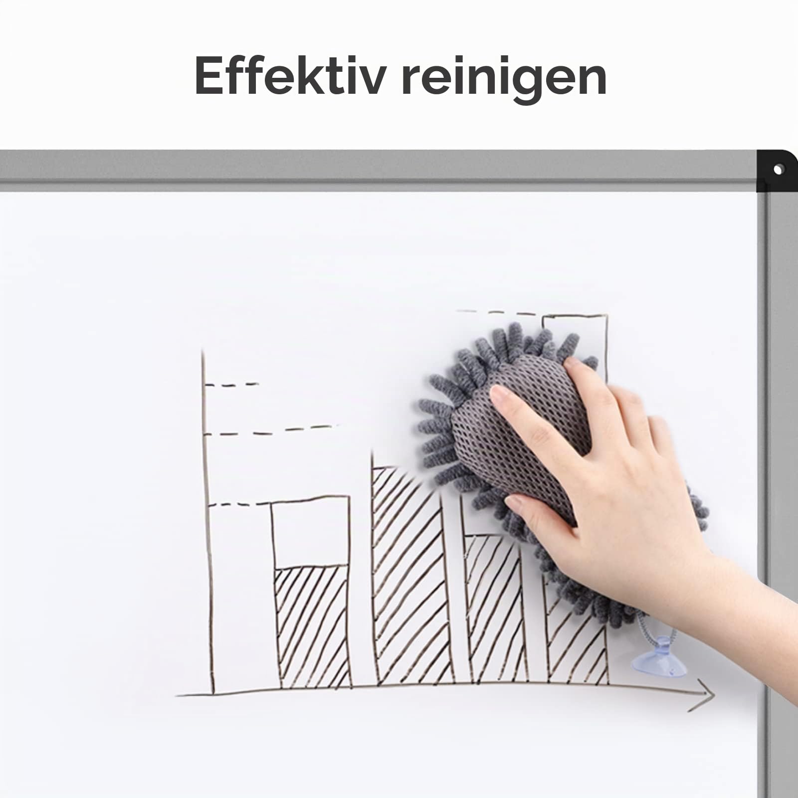 LOUKIN Shag trocken abwischbarer Radiergummi, Mikrofaser-Whiteboard-Radiergummi, für Klassenzimmer, Zuhause und Büro (2 kostenlose 100ml Whiteboard-Reiniger im Lieferumfang enthalten)