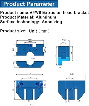 3D Printer All Metal Mount Fixed Blocks Compatible with E3D V6 hotend