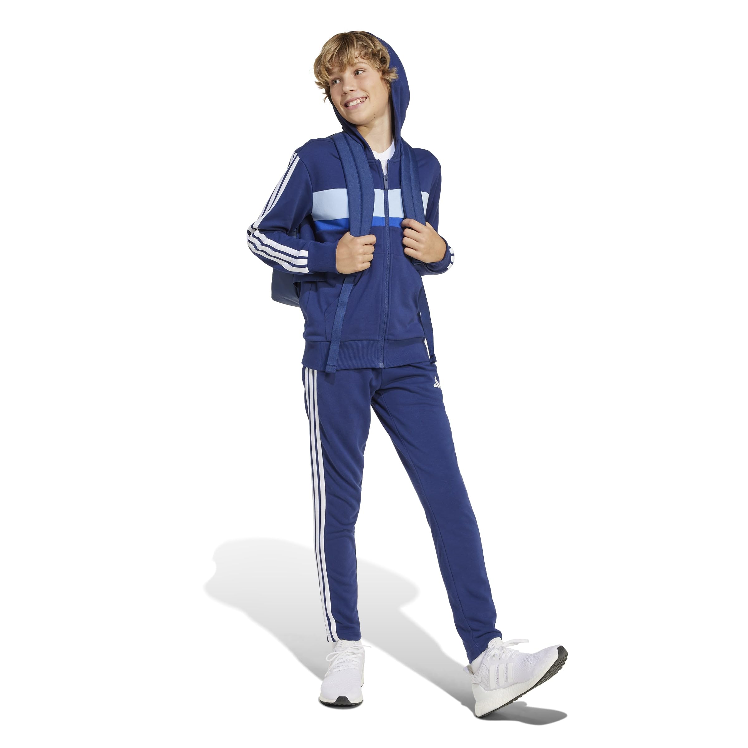 adidas Seasonal Essentials Tiberio 3 Stripes French Terry Tracksuit Tuta da allenamento Unisex - Bambini e ragazzi