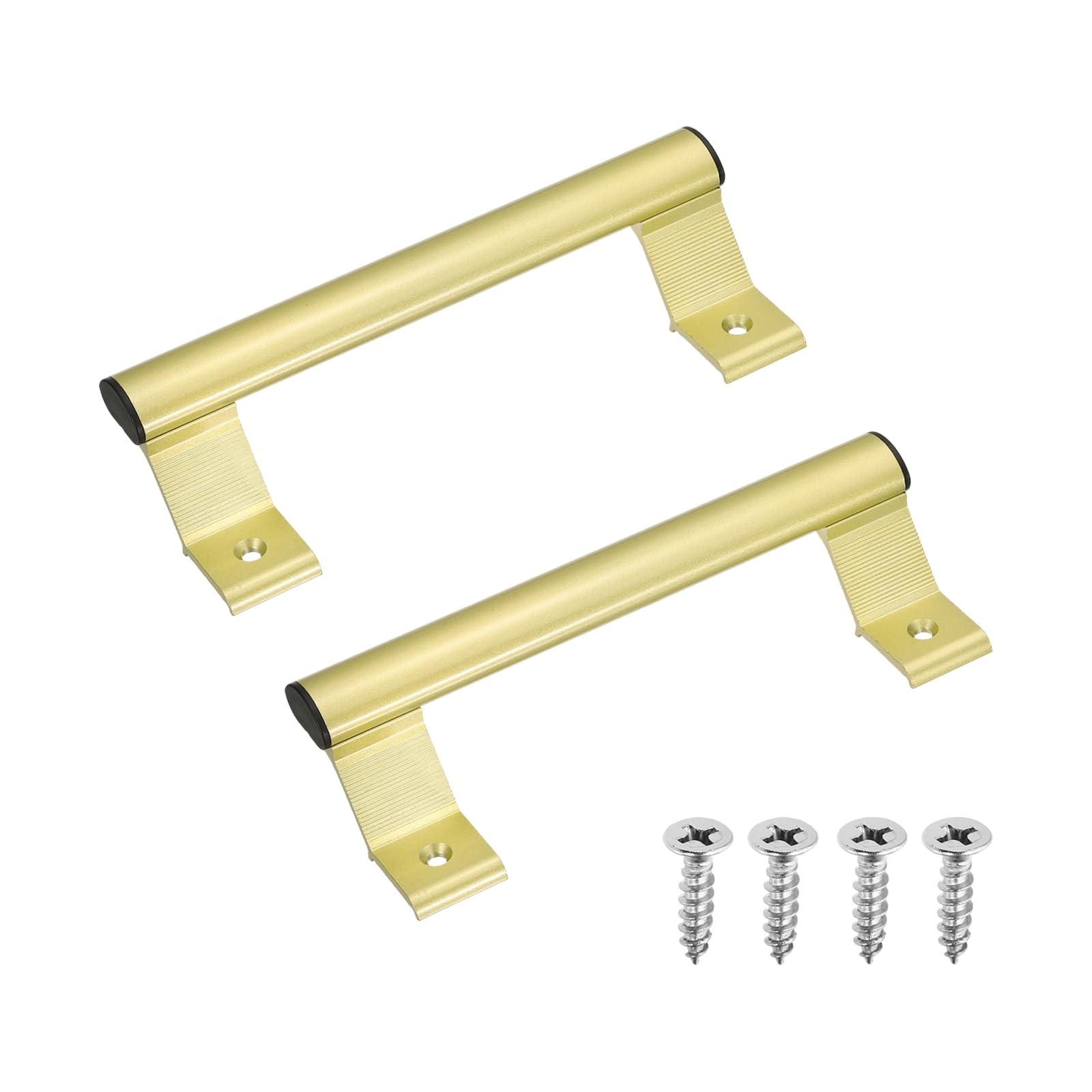 sourcing map 2 Pack Sliding Barn Door Handle, 20cm Aluminum Alloy Sliding Door Pull Handles with Screws Glass Door Pull for Patio Garages Shed Balcony Gate, Champagne
