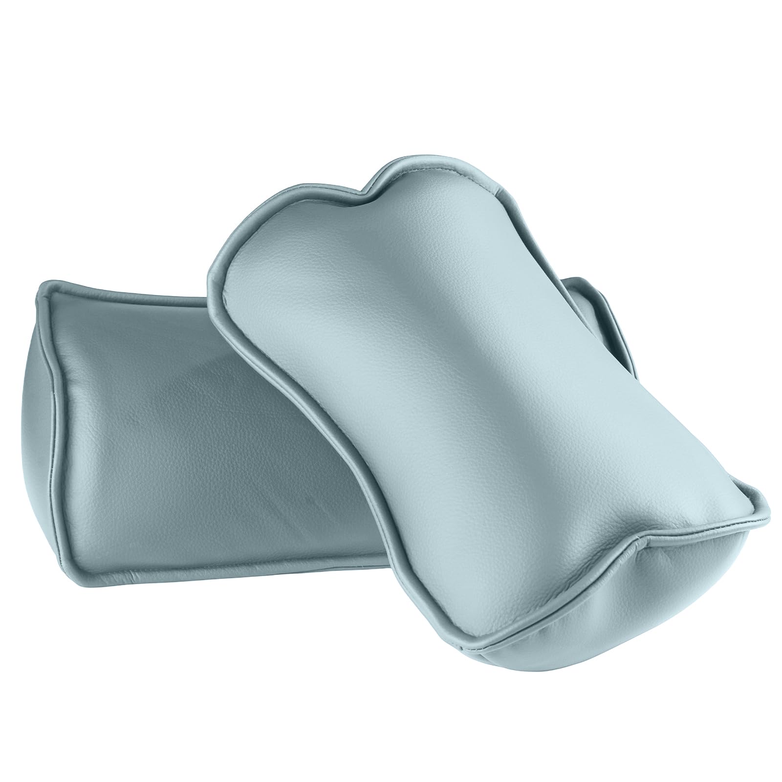 Microfibre Cuir siège Coussin Cervical Taille Cou Oreiller Mousse mémoire pour Chaise Dentaire (Gris Bleu)