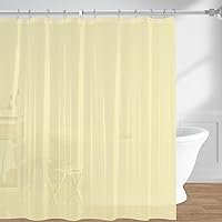 Vista 26 de Downluxe - Forro de cortina para regadera de 72x72 - PEVA transparente. Calibre 3, calibre 8, esmerilado ligero, impermeable, inodoro con orificios