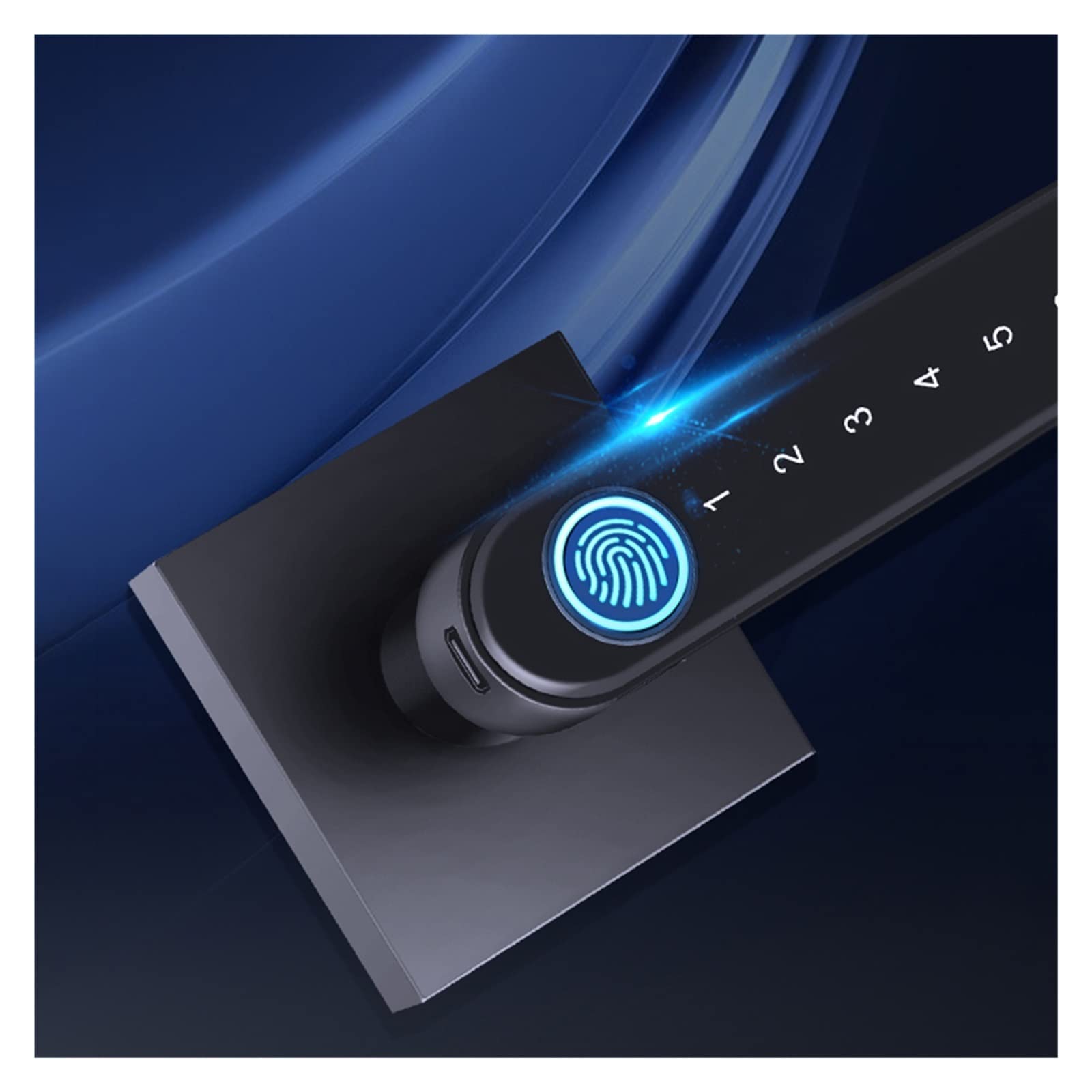 Serratura Smart, Serrature for impronte digitali Maniglia biometrica Serratura for porta intelligente Password for la casa intelligente Gateway di protezione della sicurezza senza chiave(Gateway)