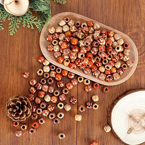 Jpsor 300Pcs 12Mm Painted Wooden Hair Beads, Round Loose Wood Beads Bulk For Braids, African Beads For Hair, Jewelry Making, Craft Diy, Macrame Rosary Bracelet Necklace Making #TOP2