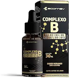 Complexo B em Gotas Sublingual Vegano 30ml - Sabor Morango - Ecomev