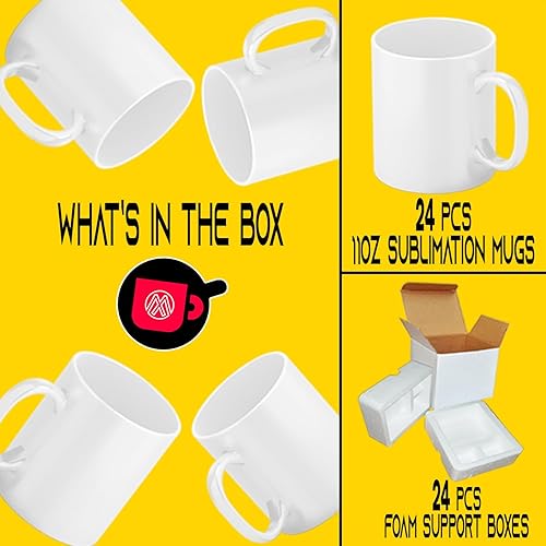 Miniatura 4 de TWISTED ENVY Tazas de sublimación de 11 oz con caja de taza de regalo. Tazas - Caja de cartón con soporte de espuma Caja de 24