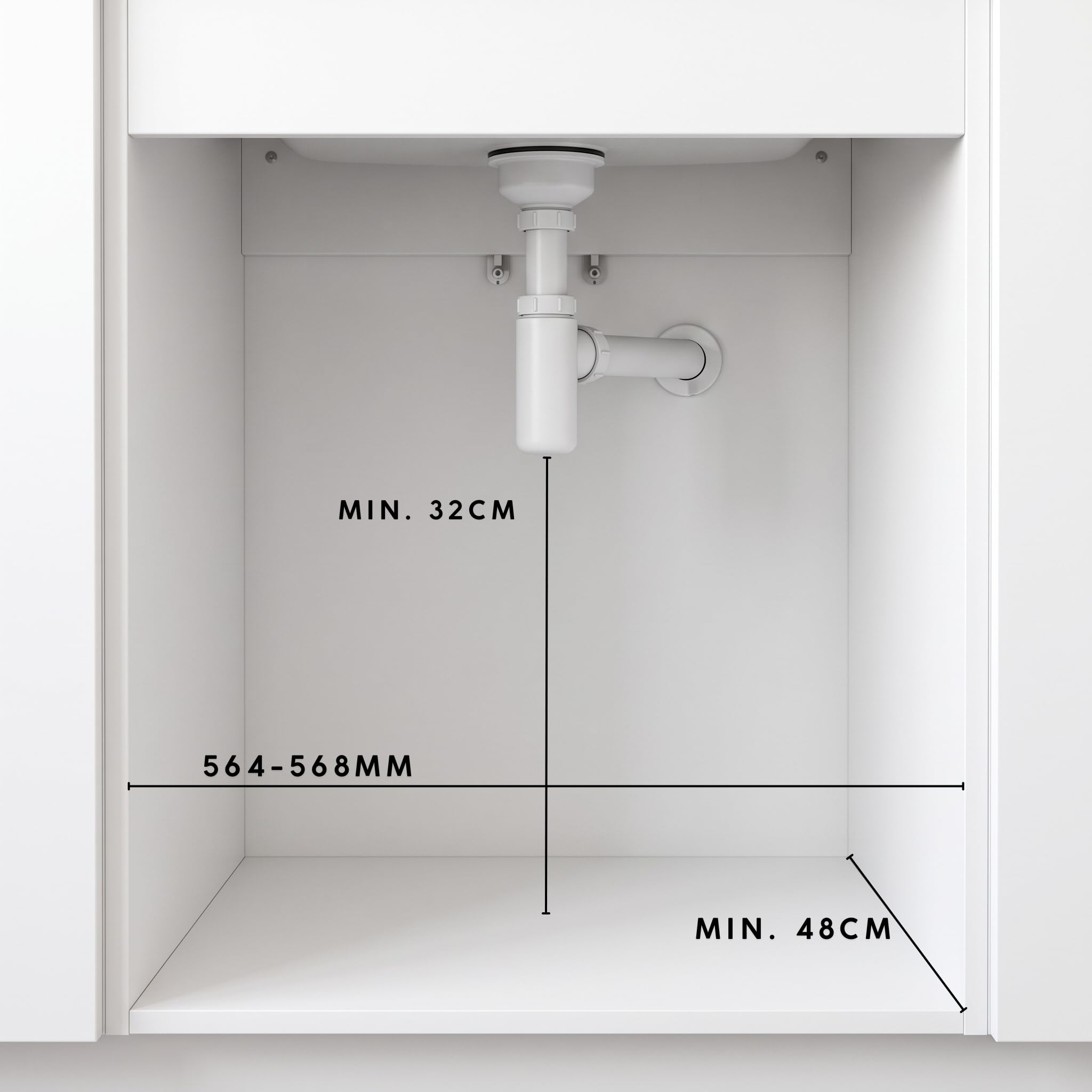 Einbau Mülleimer für 60 cm Küchenschrank 4 fach Abfallsystem 2x15L 2x7L Vollauszug Soft Close Metall Mülltrennung Frontmontage mit Ablage 56,4 x 48 x 32 cm