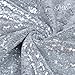 TRLYC 4Ft7Ft Silver Sequin Photo Backdrop Ceremony Background Shimmer Curtain for Wedding