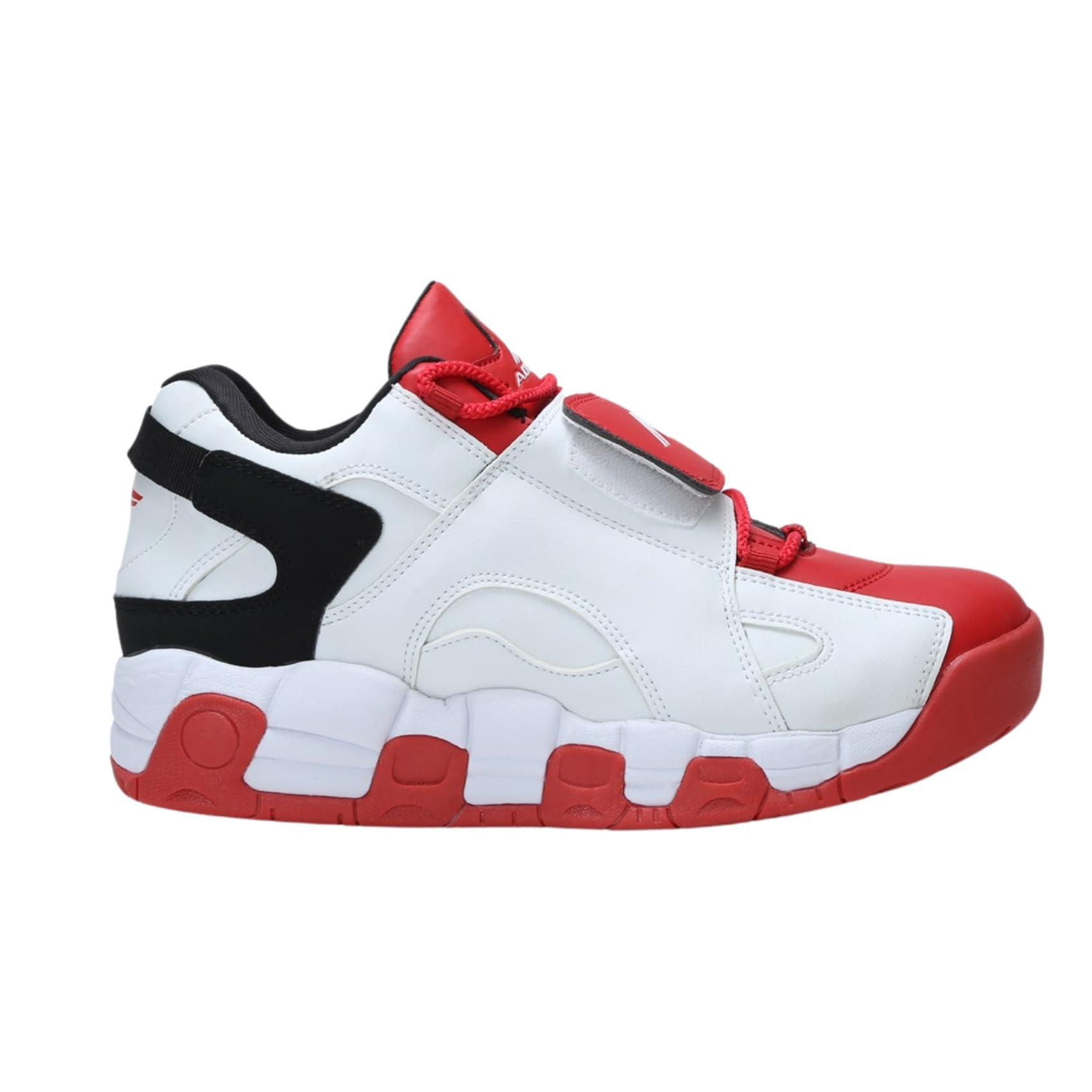 ADEBOY Mens Synthetic Leather EVA Sole Lace-Up Flex High Tops Sneakers (AB-Flex) (White/Red, 7) (B0D5733413) Amazon Price History, Amazon Price Tracker