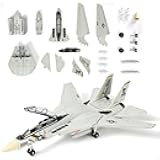 1:72 Scale F-14 Tomcat Fighter Jet Quick Build Model Kit Plastic F14 Fun Toy Airplane Assembly Aircraft Model with Stand Gift for Kids Suit for Birthday (36PCS)