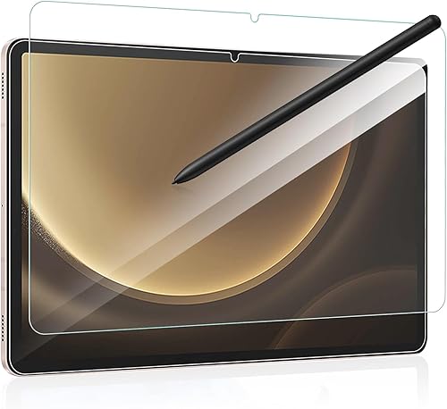 MOOISVS Paquete de 2 protectores de pantalla de vidrio templado de 12.4 pulgadas para Galaxy Tab S9 FE+, película de vidrio templado, dureza 9H,