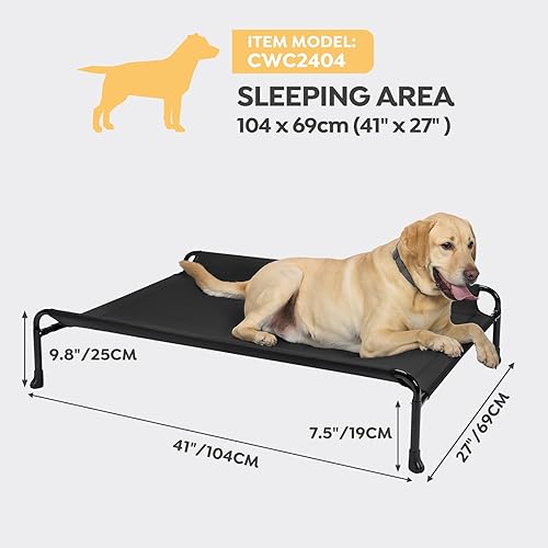 Miniatura 3 de Veehoo Cama elevada para perro, catres elevados para perros grandes, cama impermeable para perros al aire libre, hamaca refrescante para mascotas