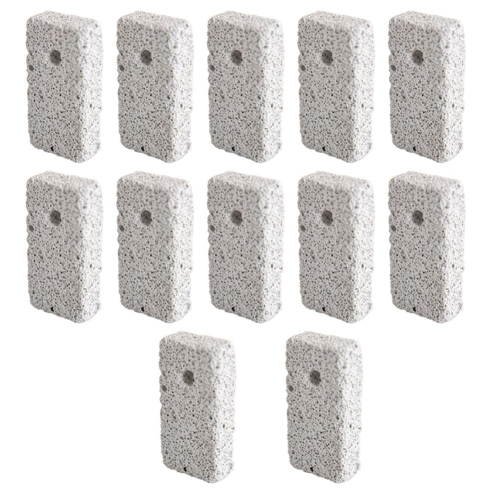Alasum 12PCS Bunny Molar Stone, Rabbit Molar Volcanic Stone Rabbit Volcanic Rock Pumice chew Small Pet (Light Grey)
