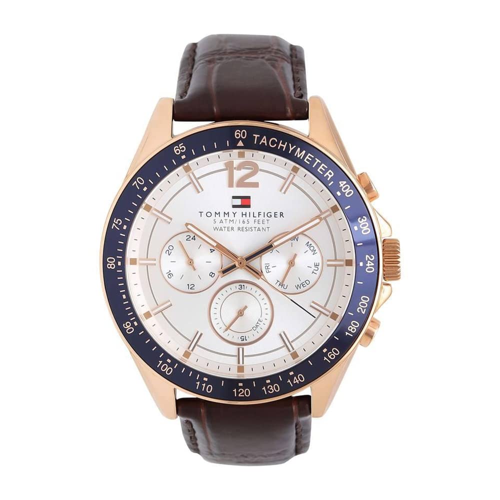 Tommy Hilfiger Mens White Dial Leather Multi-Function Watch - NBTH1791118 (B01HD5WGP6) Amazon Price History, Amazon Price Tracker