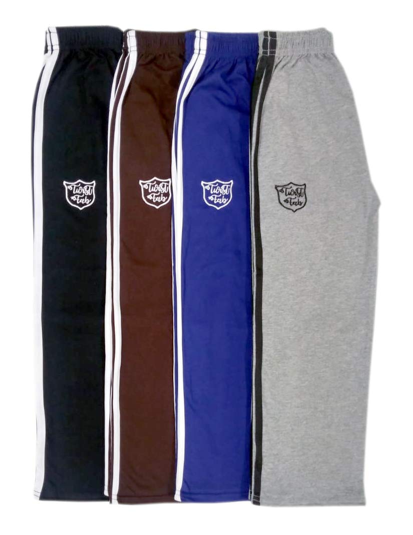 Twist Fab Multi Color Pure Cotton Track Pant Pajama Lowers for Boy and Girl (Pack of 4) BR.BL.MG.RB