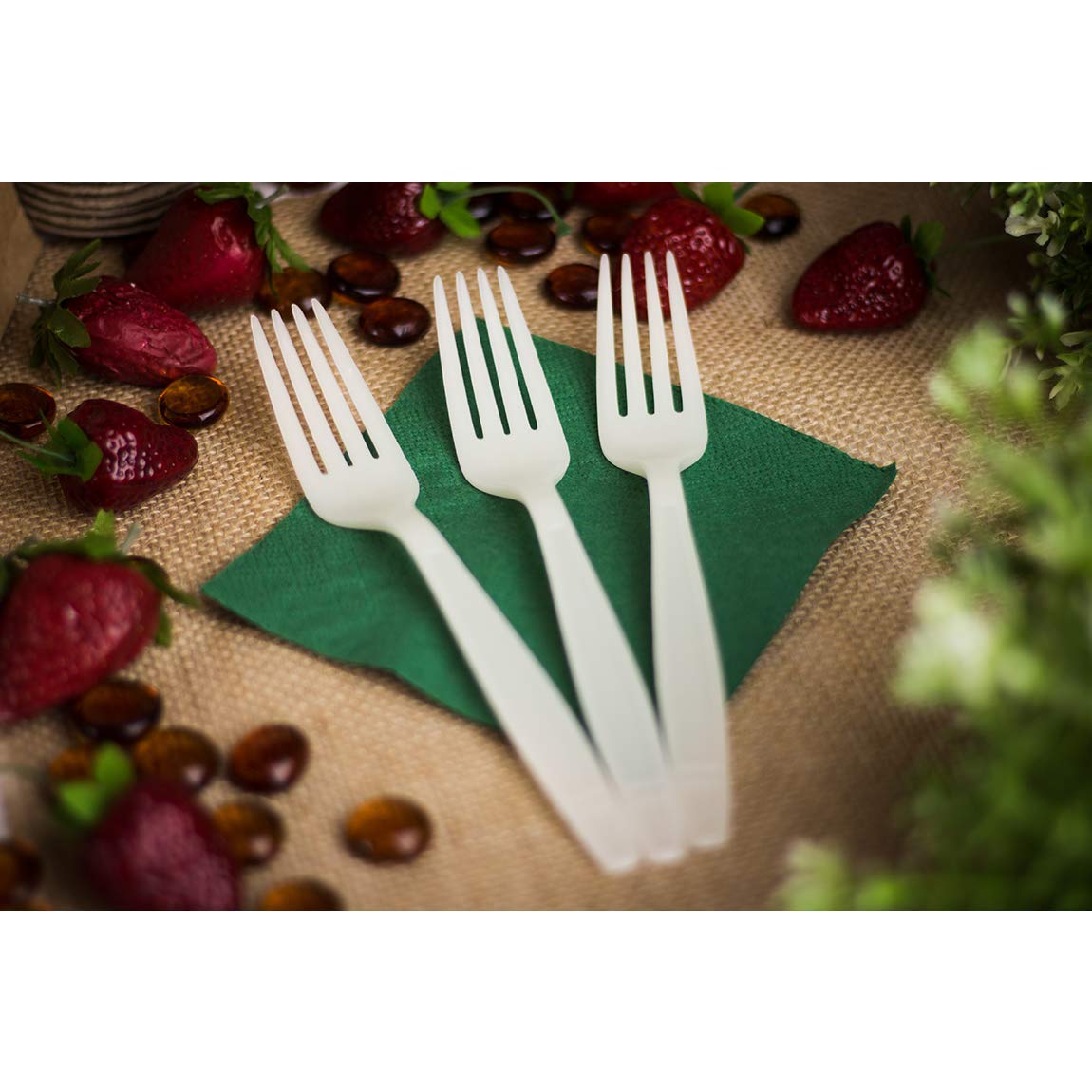 Karat Earth KE-U2020 Bio Based Heavy Weight Fork - Natural (Case of 1000)