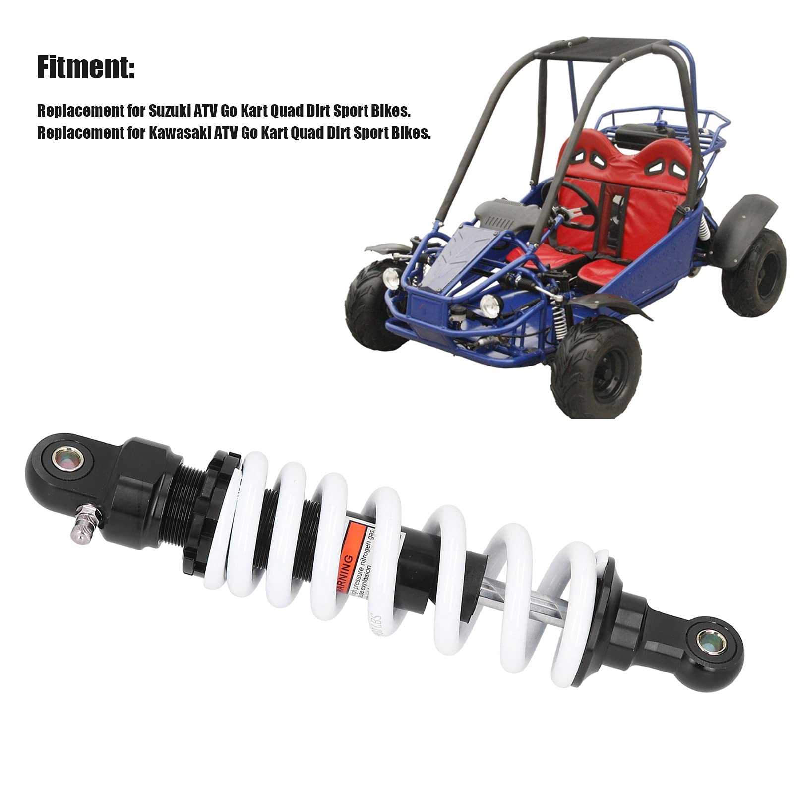 Zawieszenie Amortyzatora, Tylne Amortyzatory 13mm Amortyzator Sprężynowy 980LBS 295mm Tylne Zawieszenie Regulowane do Motocykla ATV SUV
