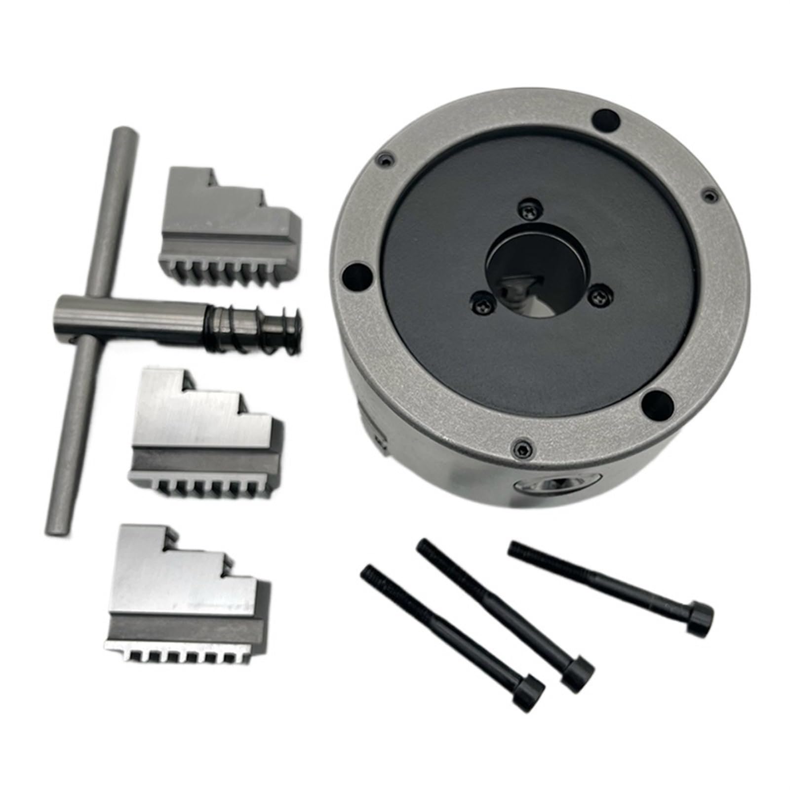 3-szczękowy uchwyt 125 mm mały uchwyt tokarski przedni uchwyt 3 otwory K11-125 ręczny metalowy uchwyt do tokarki WM210V
