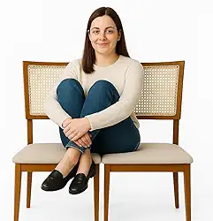 Kit 2 Cadeiras de Jantar Madeira Maciça Estofadas Linho Bege com Tela Sextavada Premiere