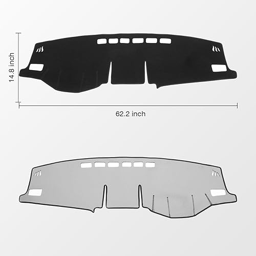Miniatura 22 de KUST Cubierta de salpicadero de automóvil para Toyota RAV4 2013-2018, conducción con mano izquierda, antideslizante, cubierta de tablero de consola