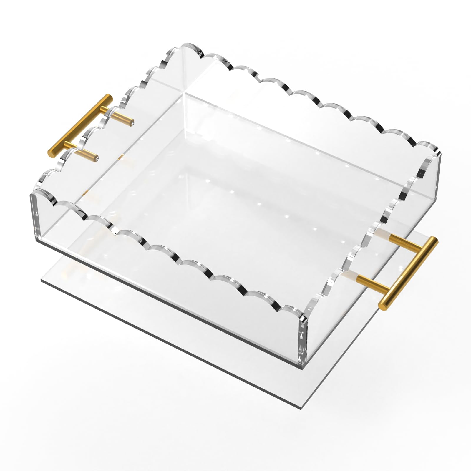 Plateau acrylique facile à nettoyer pour organiser le maquillage du bureau