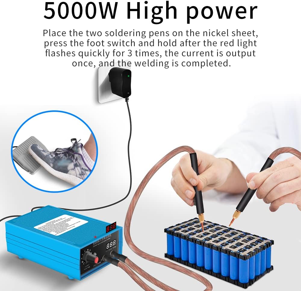 High-Power Spot Welder in Use