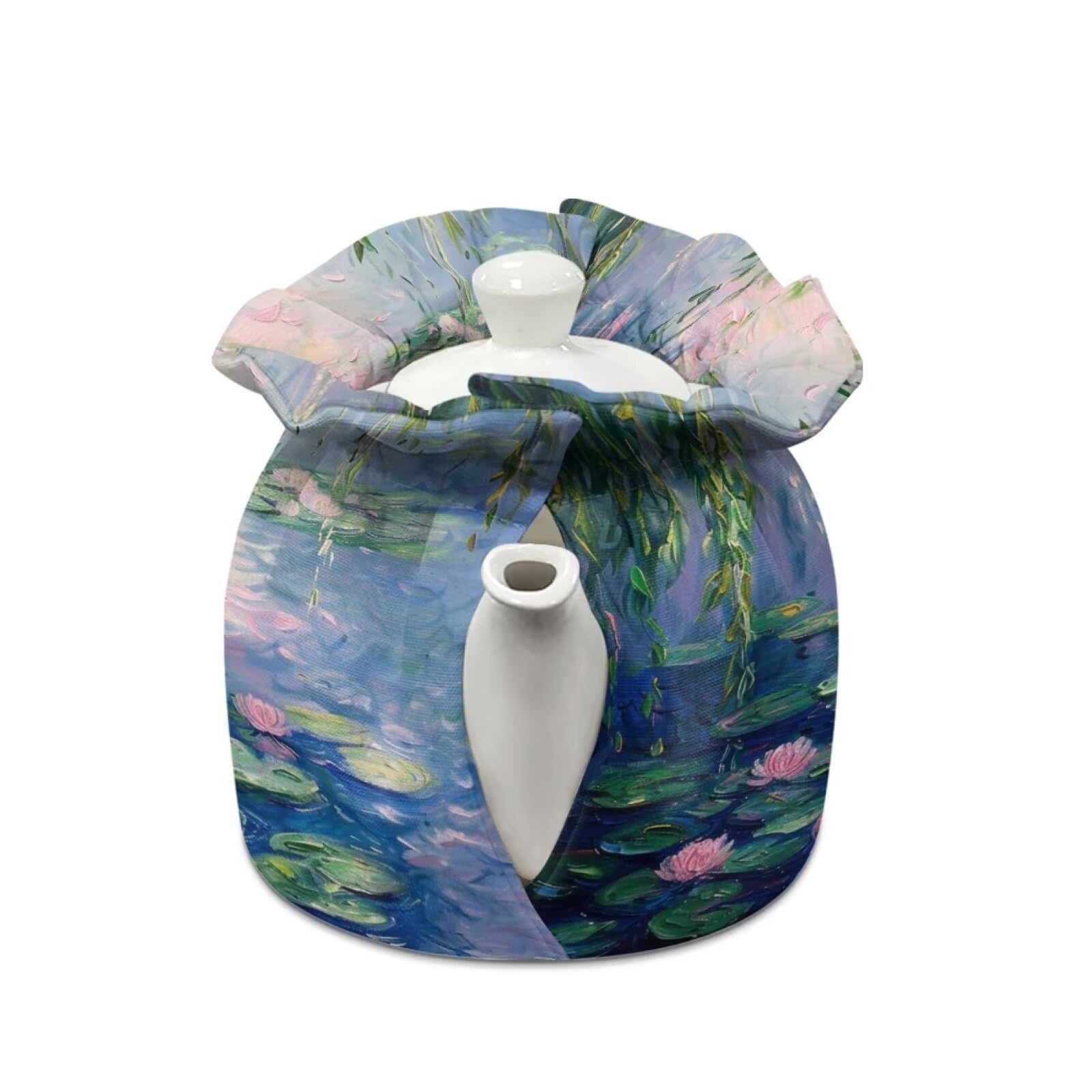 Cozeyat Lotus Tea Pot Dust Cozies, Durable Tea Cosy Breakfast Warmer Kitchen Teapot Cover Insulation and Keep Warm for Housewife & Mom, Home Kitchen Decoration