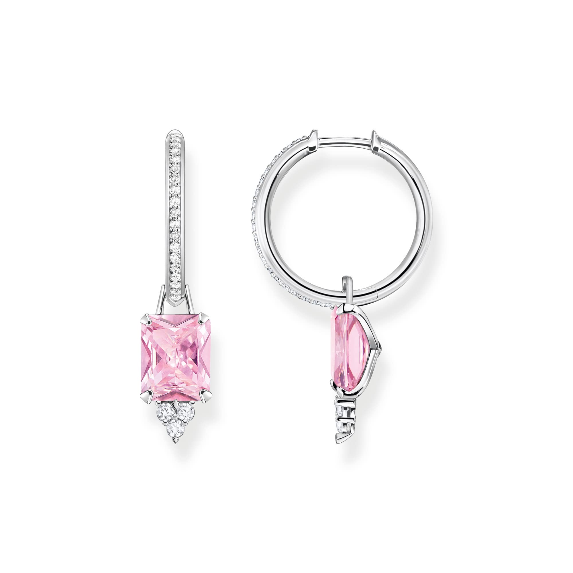 Thomas Sabo H2290 051 9 Orecchini Pendenti In Argento Sterling 925 Con Zirconi Rosa Misura Unica Sterling Zirconia Cubica 2853912584