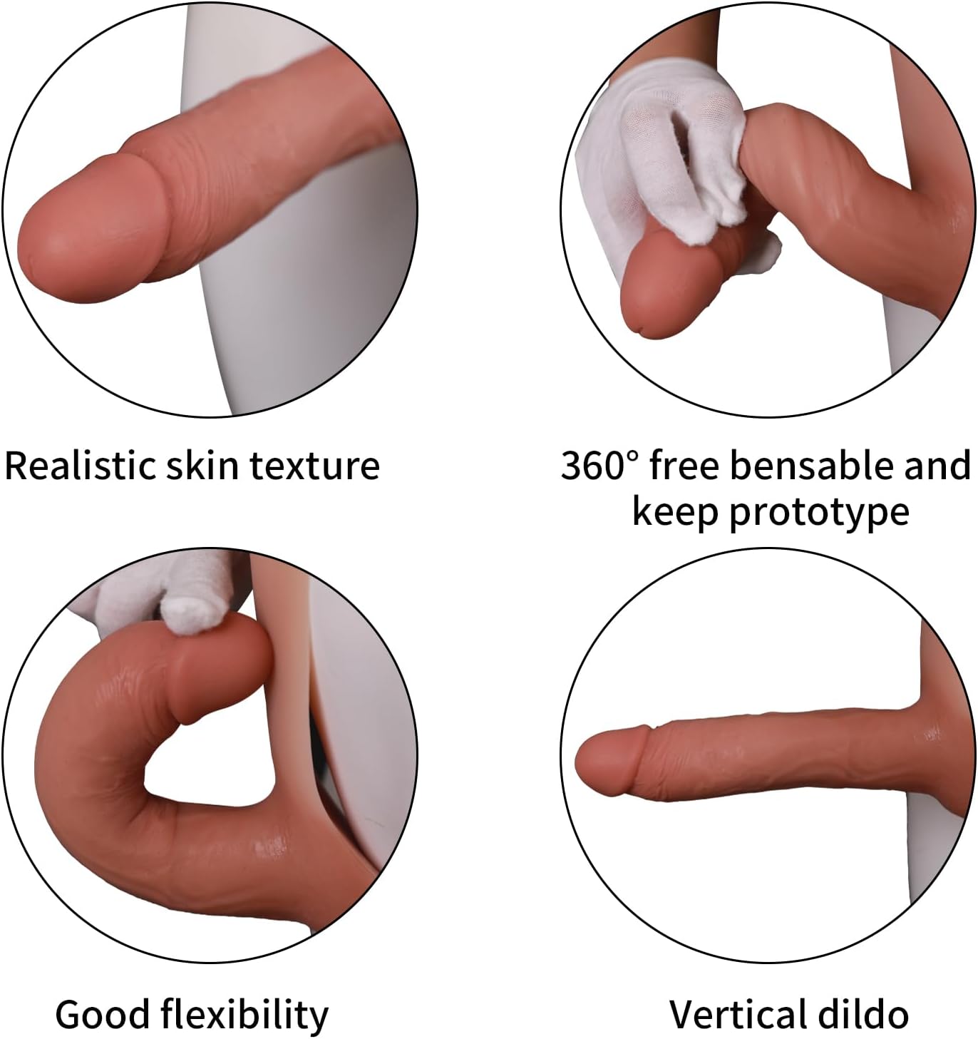 SUAISKR Silicone Thong Dildo, Male Sex Toys for Gay Men Dick Masturbation,Anal Sex Accessories for Women Couples,Realistic Silicone Penis,Sexual Pleasure-Tools for Women (18cm-Flesh Thong)