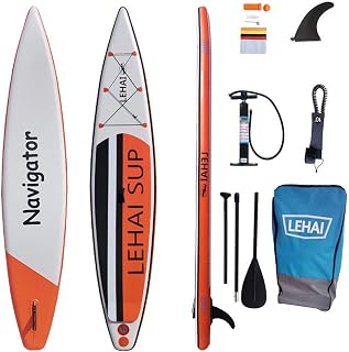 SHENGXUAN Racing Stand Up Paddle Board Inflatable | 385 x 71 x 15 cm SUP Board Beginner's Surfboard Complete Accessories, for Paddling, Surf Control, Max 150KG