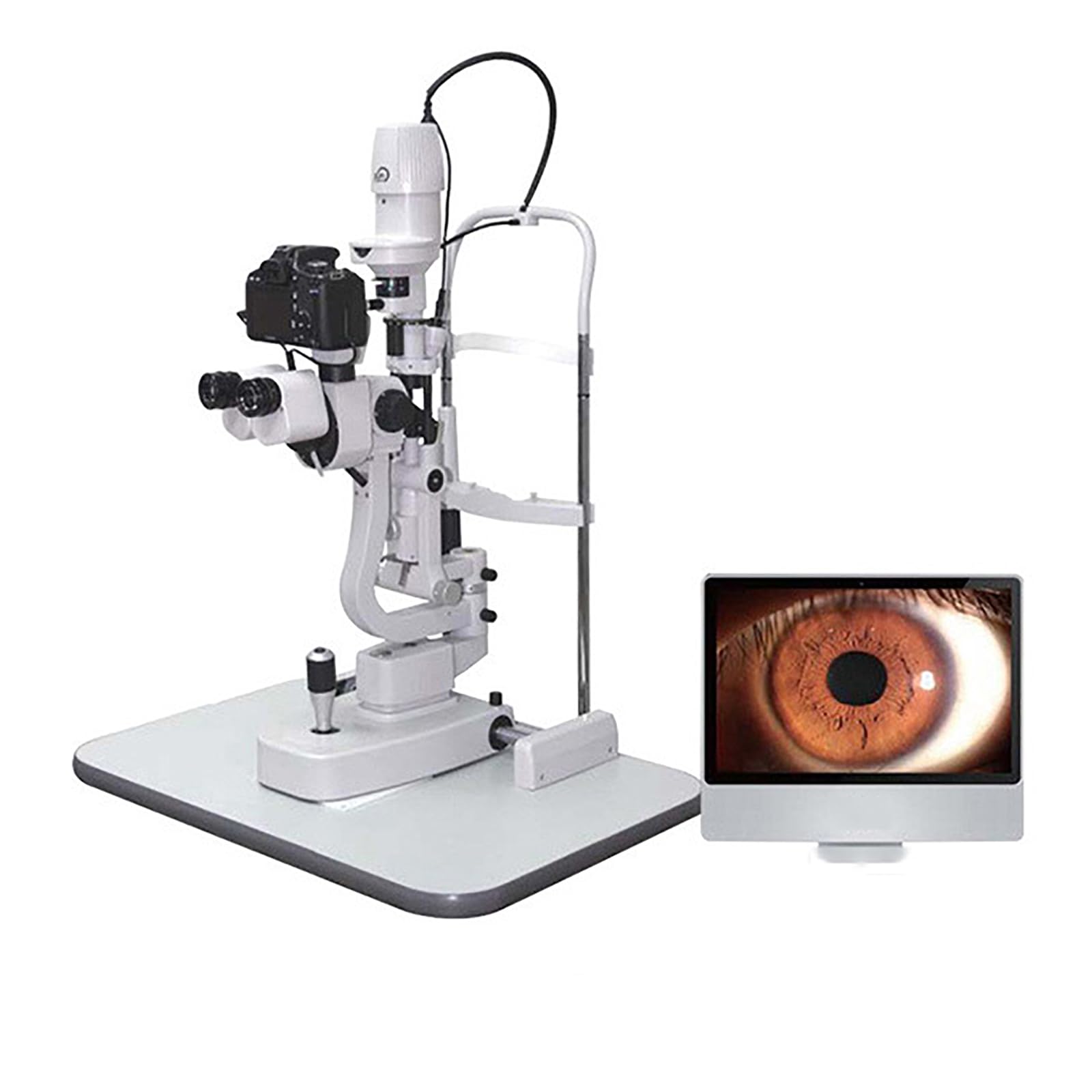 Imul-Focal Stereo Microscope, 12.5X Compound Lab Microscope with Adjustable Width 0-14mm and Height 0-14mm, Interpupillary Distance: 55mm~75mm and 180° Rotation, for Clinic