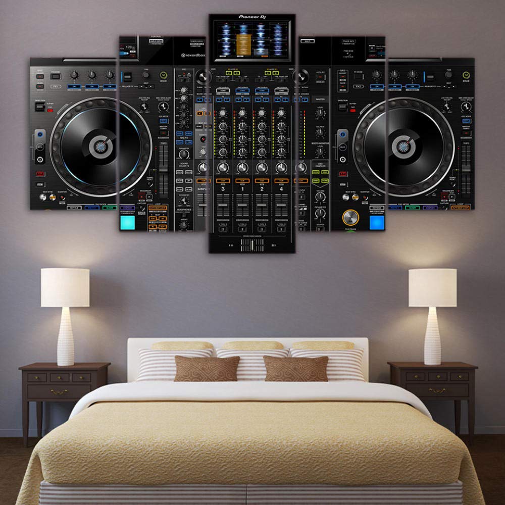 xbowo 5 Piece Canvas Wall Artprinted 5 Piece Art Dj Music Player Painting Music Poster