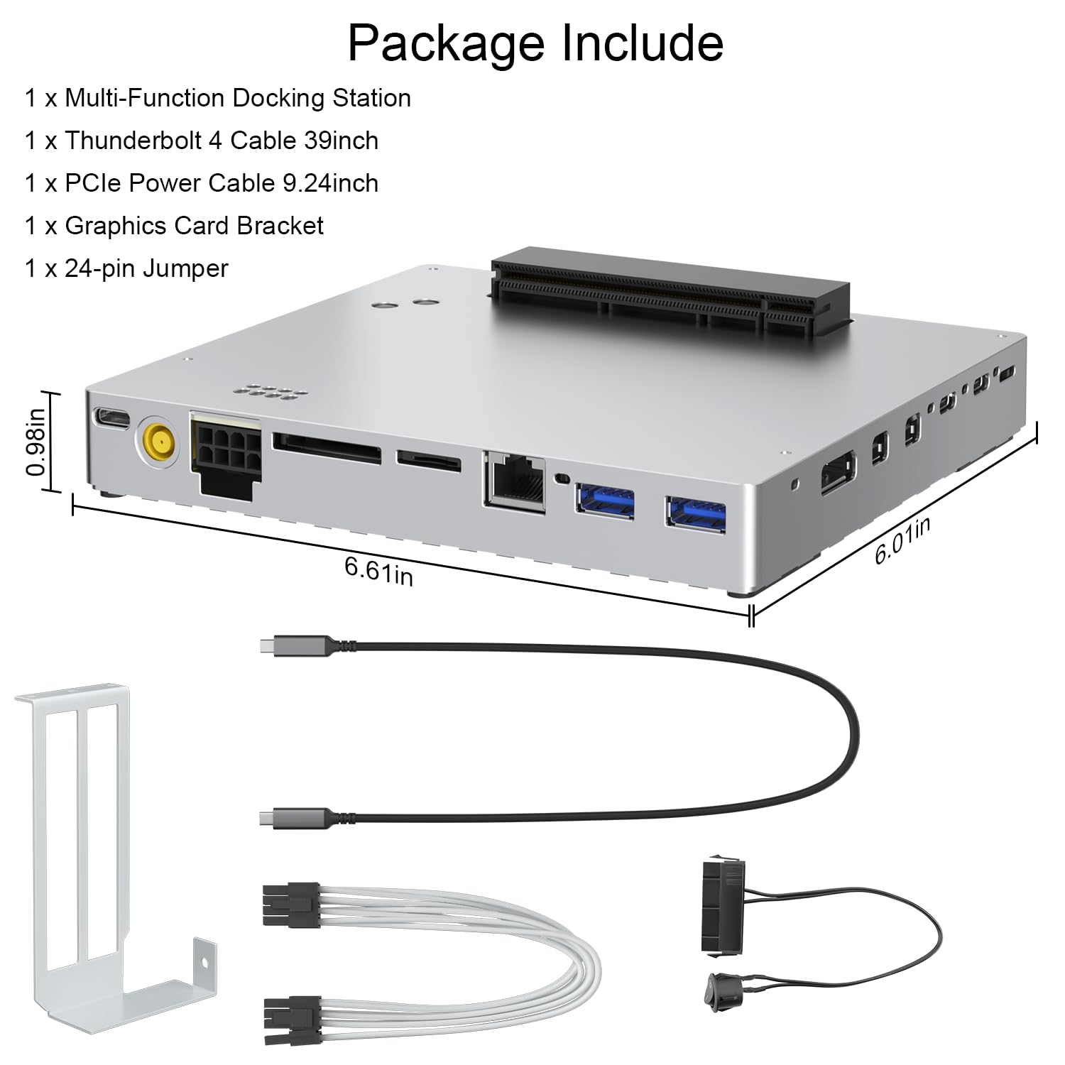 Amazon.com: PCIE 3.0 x16 24Gbps Thunderbolt eGPU Dock, Cable