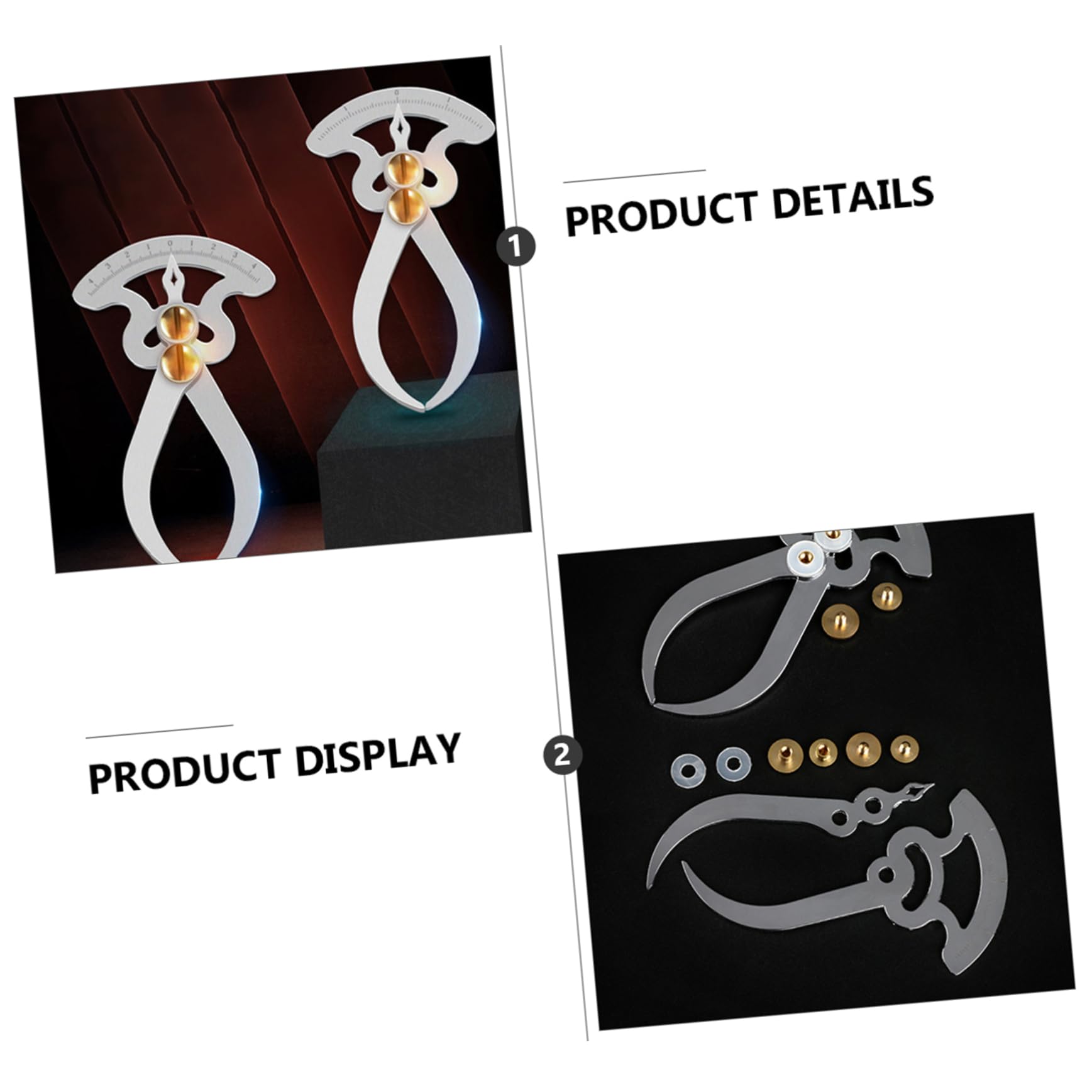 OUNONA Stainless Steel Outside Calipers Micro Caliper Measuring Tool Jewelry Measure Tool