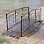 kinbor 8ft Outdoor Garden Bridge - Elegant Black Gold Design, Metal Garden Bridges with Guardrails and Steps Perfect Addition to Your Outdoor Pathways, Backyard Creek, Stream, Pond