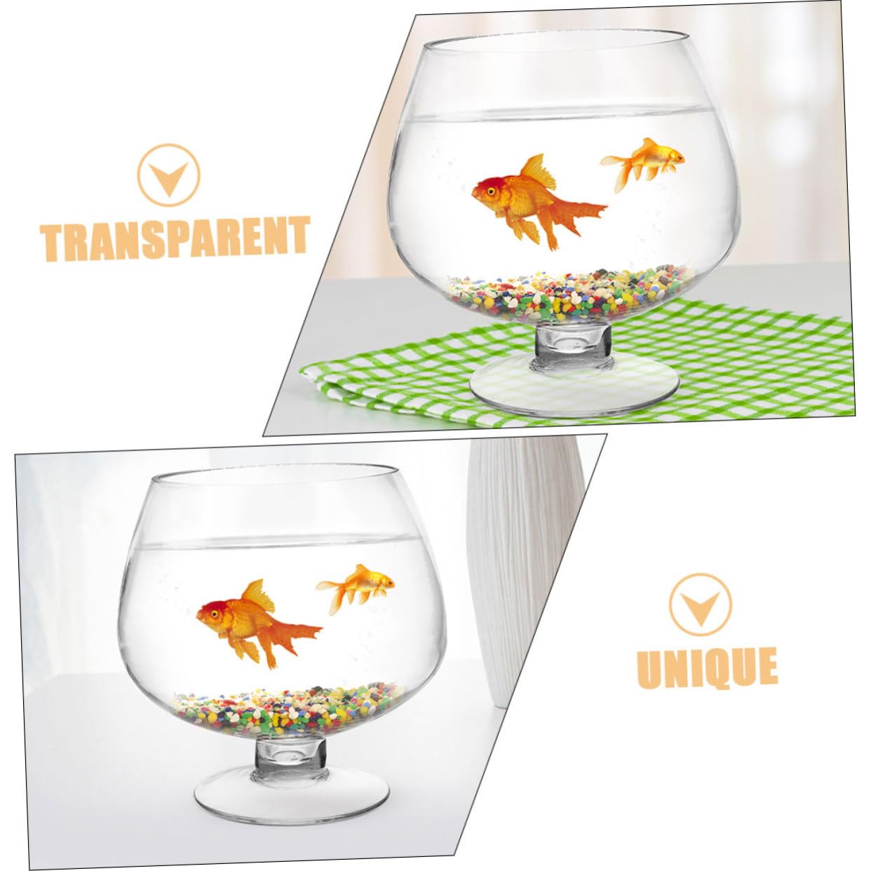Alipis 2 Pz Vaso Di Di Vino Vaso Fioriera Acquario Da Tavolo Per Pesci Rossi Acquario Per Piante Accessori Per Pesci Piccolo Kit Forniture Di Pesce Alto Borosilicato