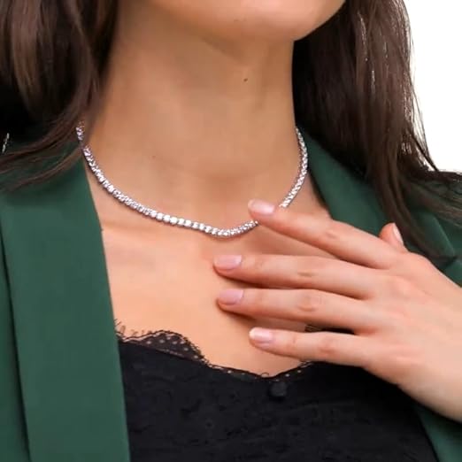 Amazon.com: Swarovski Tennis Deluxe All-Around Tennis Necklace