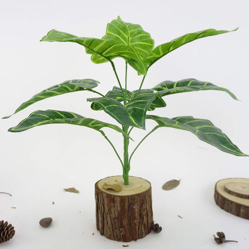 seeds seeds: 1Pc 9 Heads Artificial Taro Plant Alocasia Macrorrhiza Diy Wedding seeds N