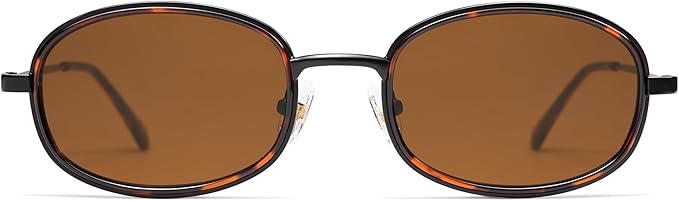 Retro Oval Sunglasses for Women Men Trendy Large Round Y2k Sunnies AP3681