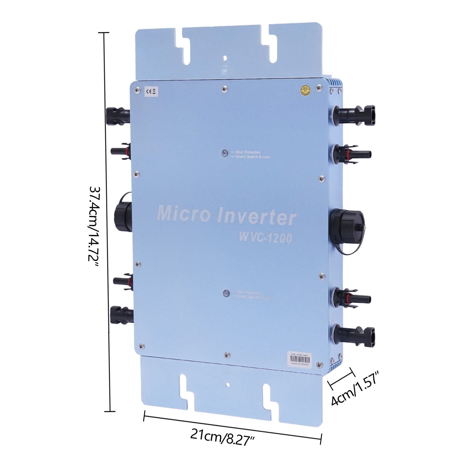 Inverter da balcone, inverter modulare Microinverter 4 X MPP Tracker 1200 W WVC 220 V Solar Microinverter