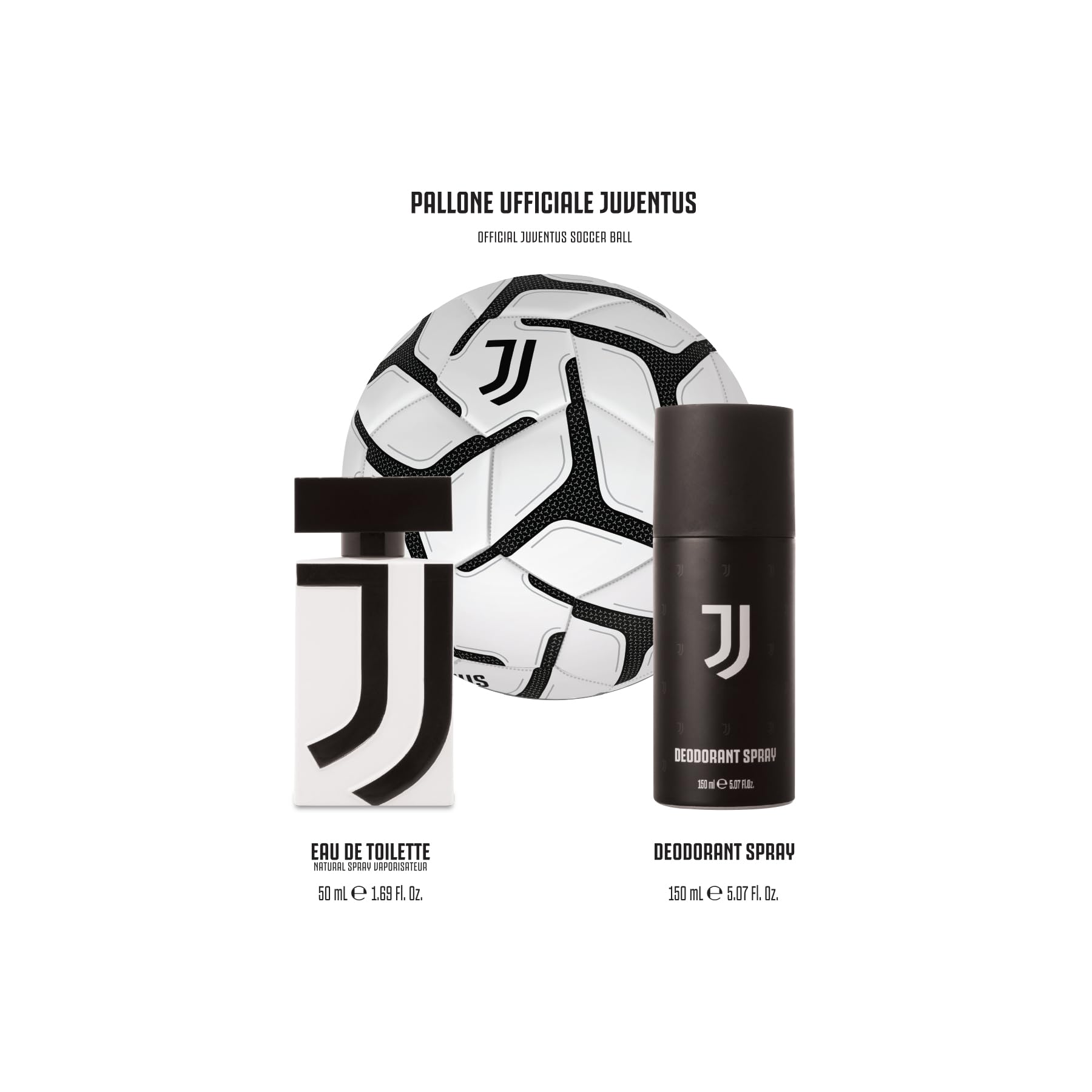JUVENTUS | Confezione Regalo, Profumo Uomo da 50ml + Deodorante + Pallone con Logo Ufficiale