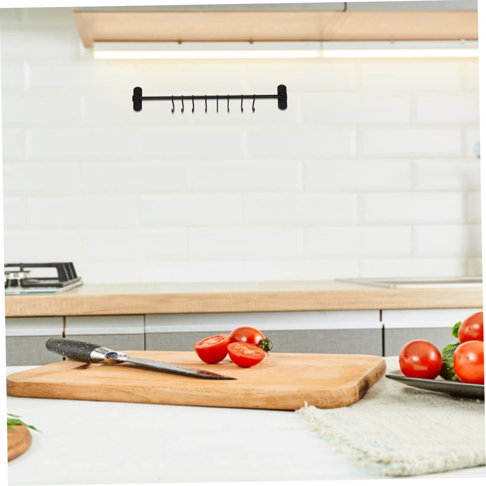 OSALADI 2pezzi Gancio Murale Alluminio Per Cucina e Bagno Supporto Multi-funzione Con Ganci Installazione Senza Design Elegante e Resistente Per Utensili e Abbigliamento