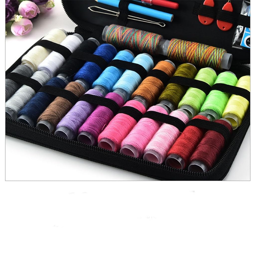 Kit de costura portátil, herramientas de costura a mano y accesorios, caja de costura completa para todos tus proyectos de manualidades