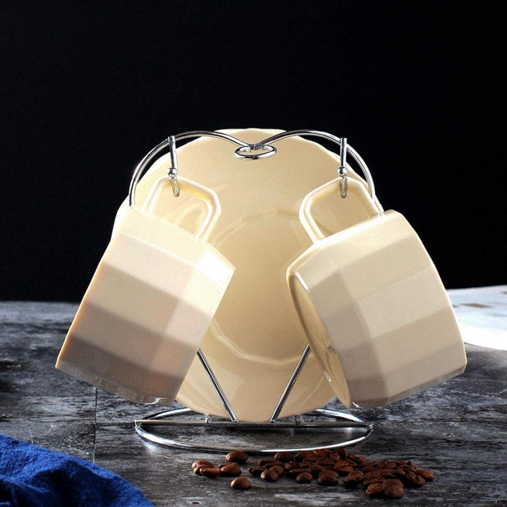 coffee cups set 2 piece set Espresso coffee set European style Tea set Tea cup Beige With dish Tray Coffee set 220ml