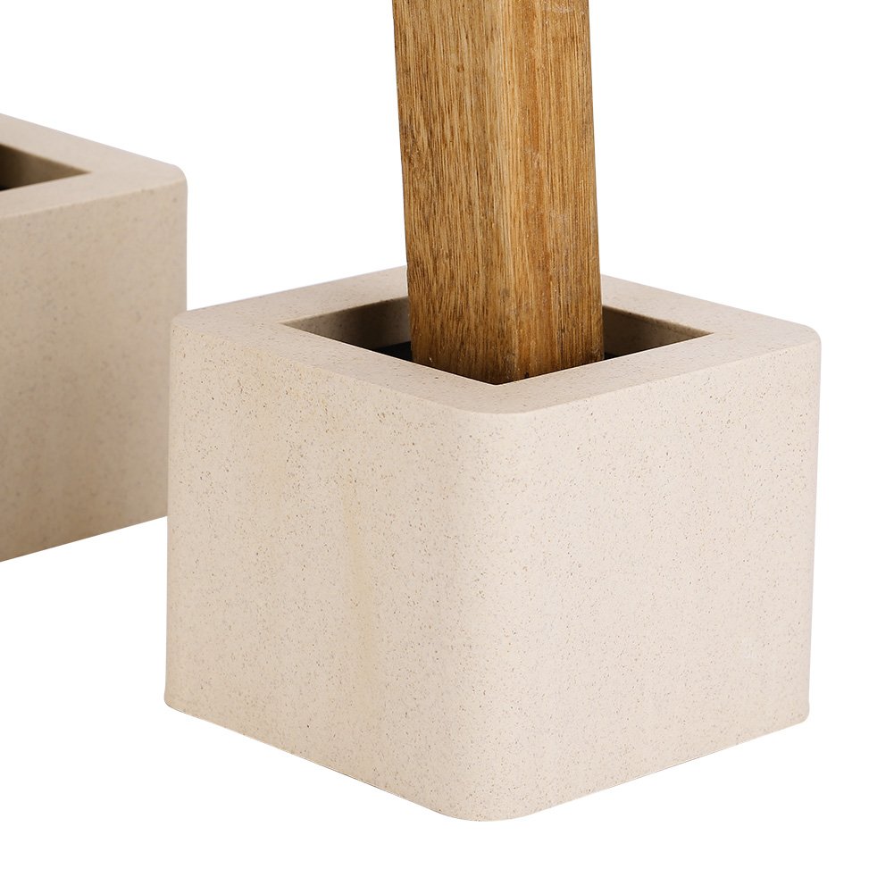 Greensen Bed Risers, 4 Pack Furniture Risers Elephant Feet Furniture Raisers, Square Elephant Feet Risers, Chair Leg Raisers, Table Riser, Heavy Duty Risers for Sofa and Table