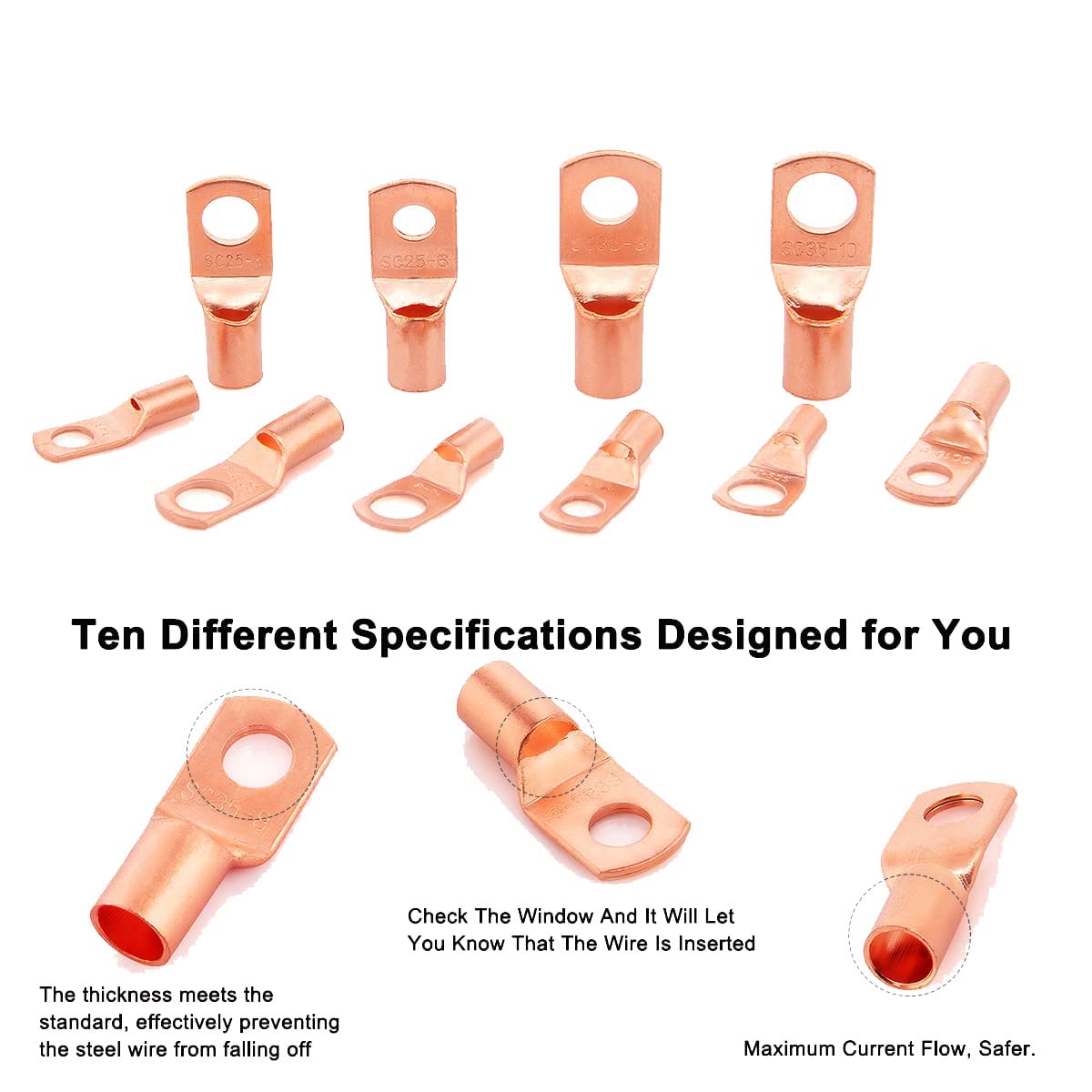 Purchase 4 Gauge 1/4 In. Copper Ring Lugs - Dorman# 86172 In Colmar - Foto 8