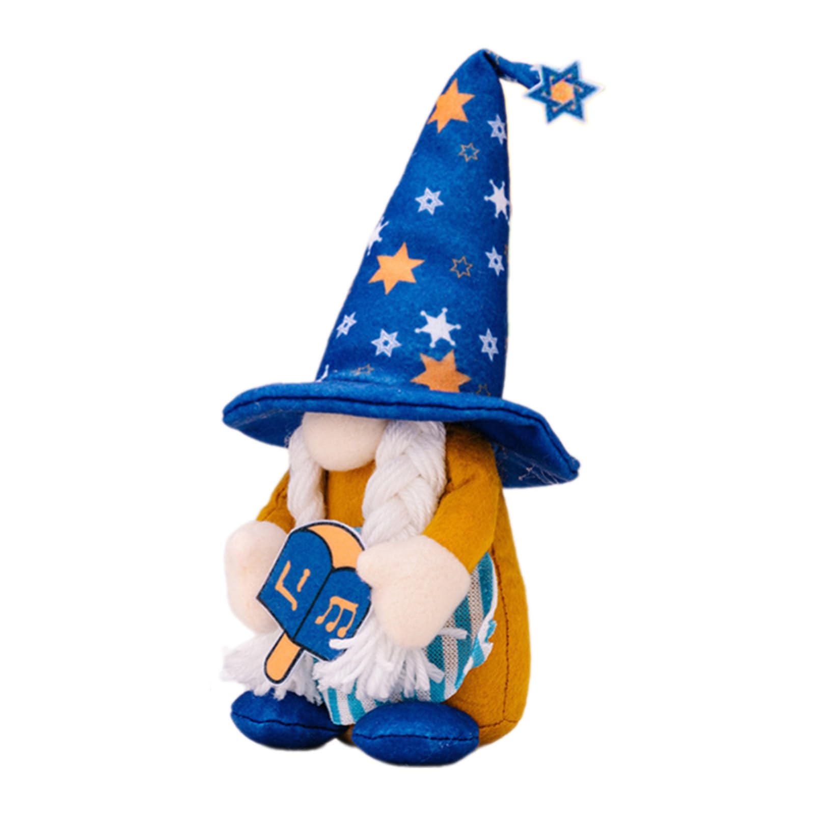 Lerpwige Holiday Decorative Dolls Hanukkah Gnomes Figurine Plush Ornament For Seasonal Home Shelf Display Dwarf Dolls Tiered Tray Accessory