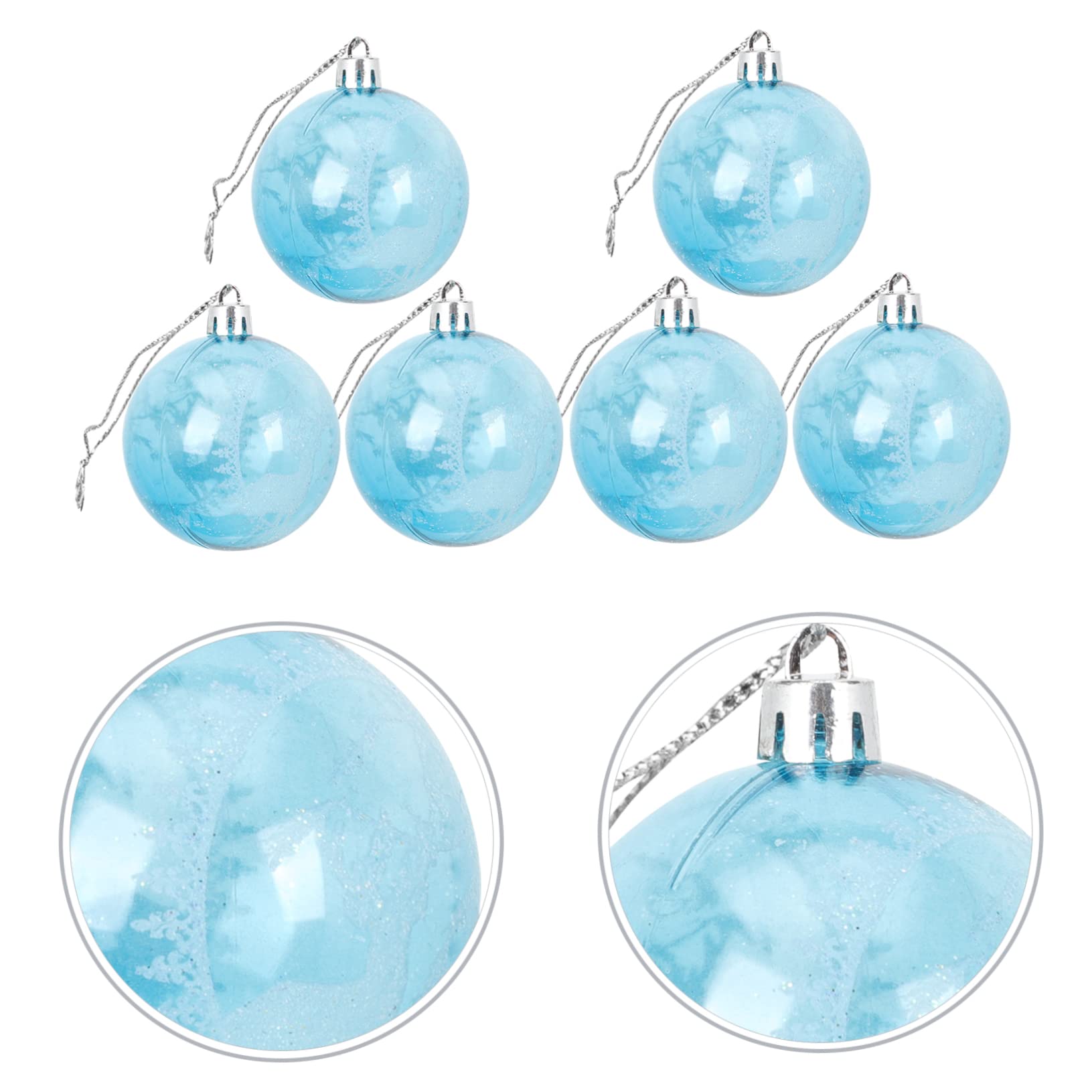 Alipis 30stücke Blaue Weihnachtsbaumkugeln Kunststoff Schlagfest Für Christbaumdekoration Und -projekte Glänzende Xmas Baumschmuck-hänger