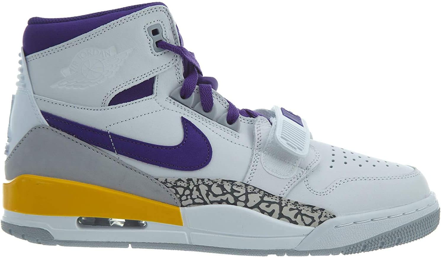 Nike Men's Basketball Shoe 9 Multicoloured White Field Purple Yellow 157