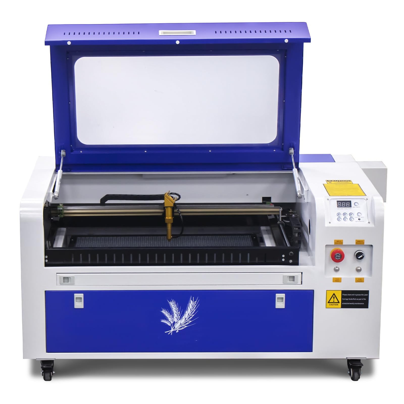 60W Macchina per Incisione Laser CO2 Compatta Piano di Lavoro 600x400mm Velocità di Incisione 1-600 mm/s,Velocità di Taglio 1-400 mm/s Macchina da Taglio per Incisione Tubo Inciso